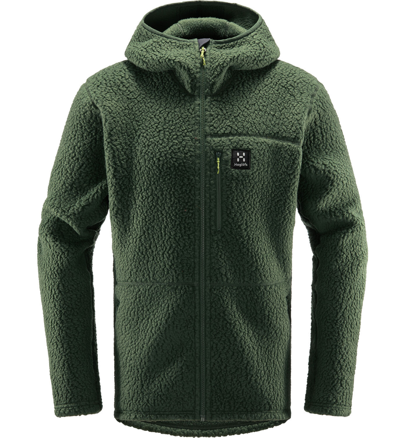 Haglöfs Pile Hood, fleecejakke herre Fjell Green 605434 4HQ XL 2021