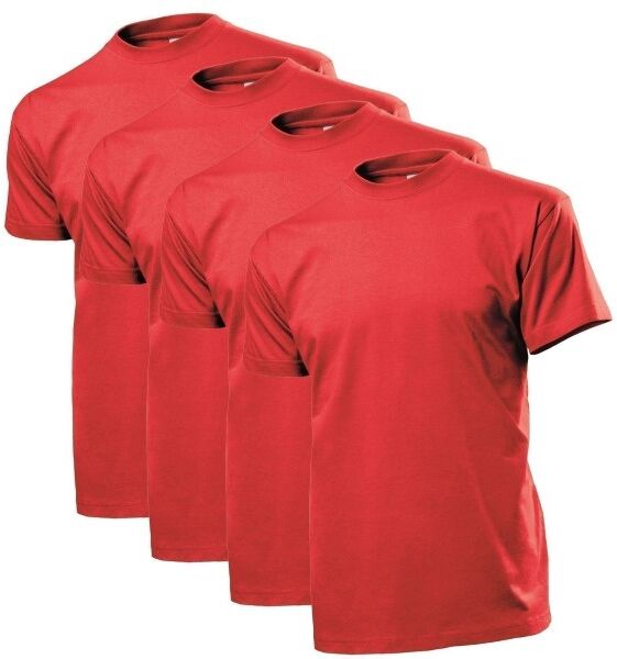 Stedman 4-pakning Comfort Men T-shirt - Red * Kampanje *