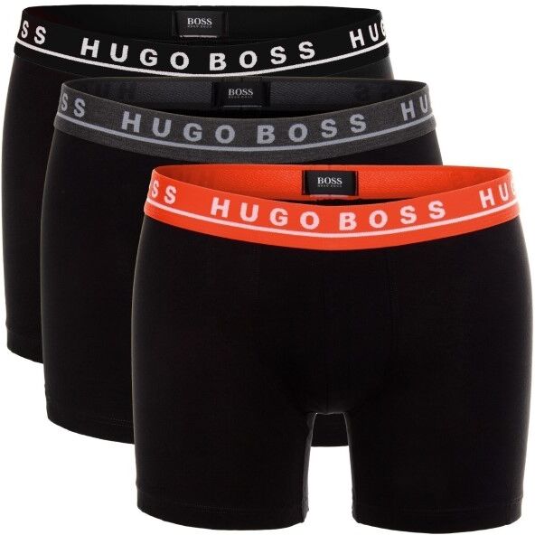 Hugo Boss 3-pakning Cotton Stretch Boxer Brief - Black/Red