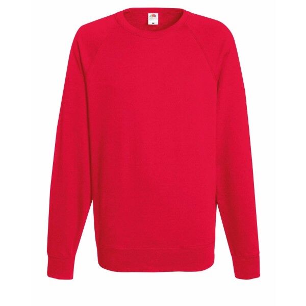 Fruit of the Loom Light Raglan Sweat - Red