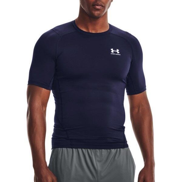 Under Armour HeatGear SS Compression Shirt - Navy-2