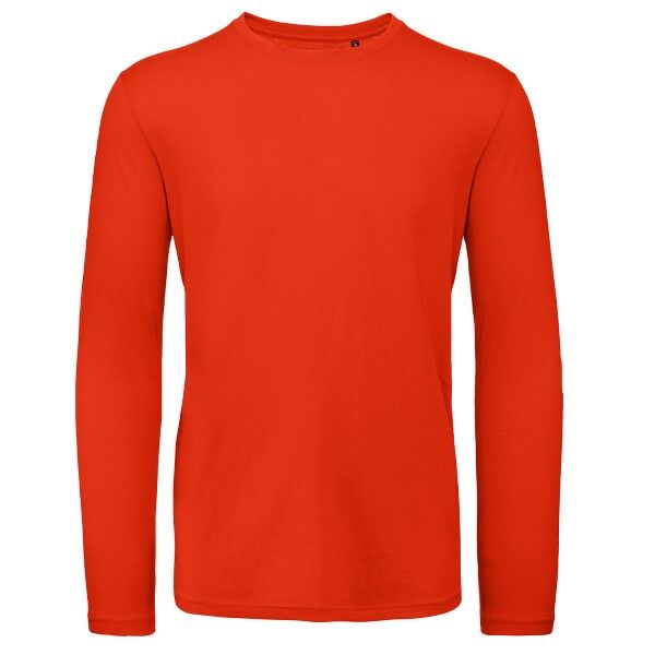 B & C Collection B and C Organic Inspire Men Long Sleeve T - Red