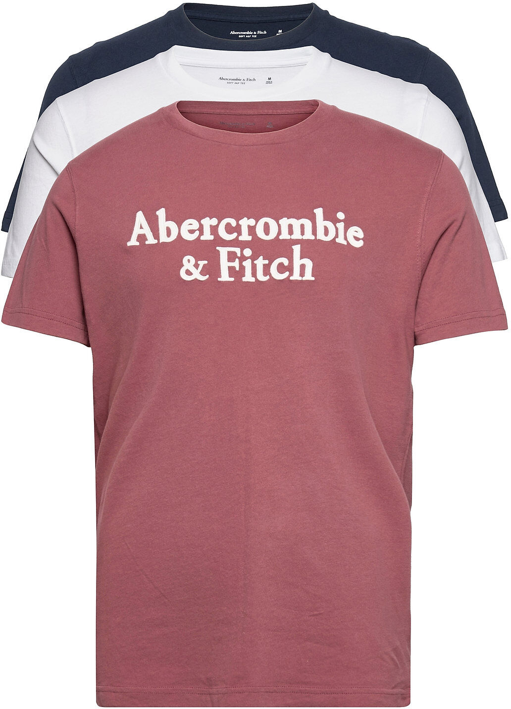 Abercrombie & Fitch Anf Mens Graphics T-shirts Short-sleeved Rosa Abercrombie & Fitch