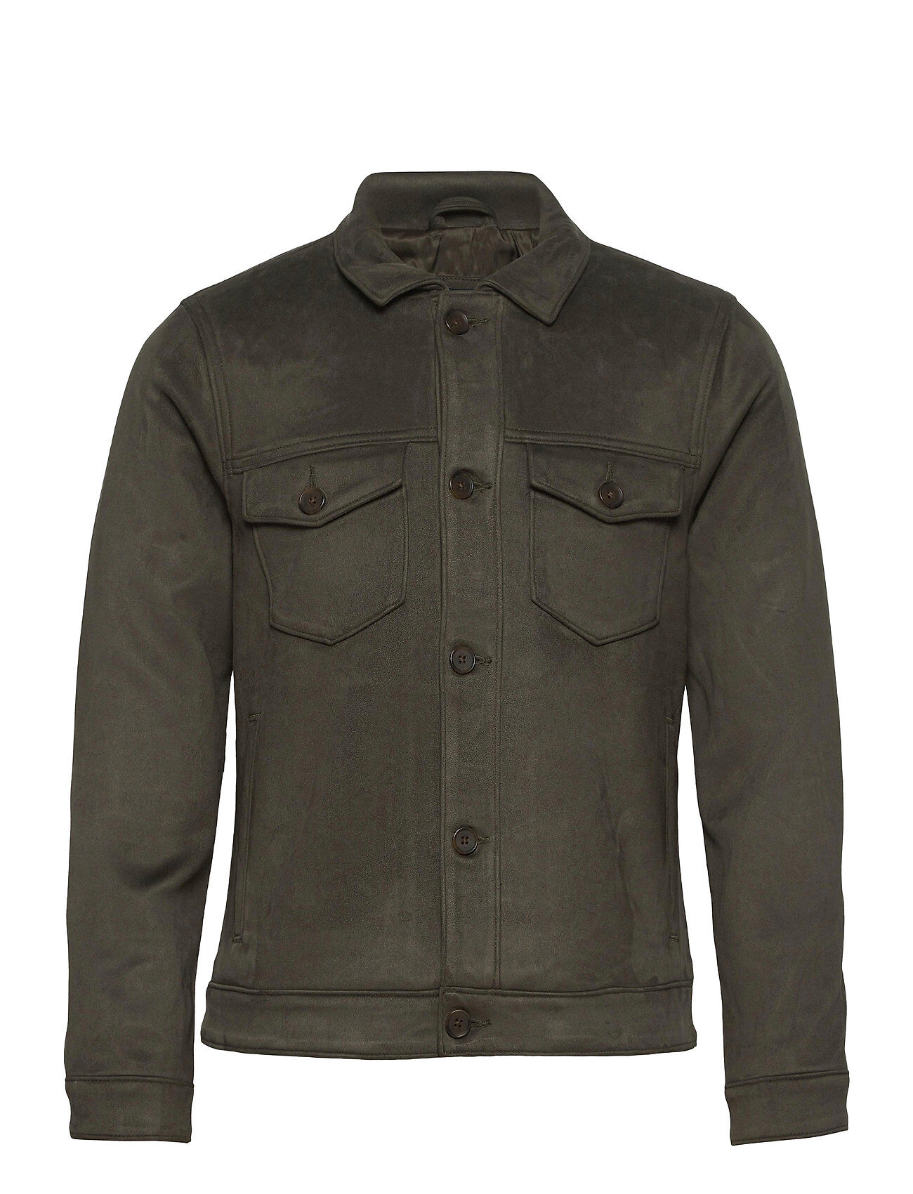 Abercrombie & Fitch Anf Mens Outerwear Dongerijakke Denimjakke Grønn Abercrombie & Fitch
