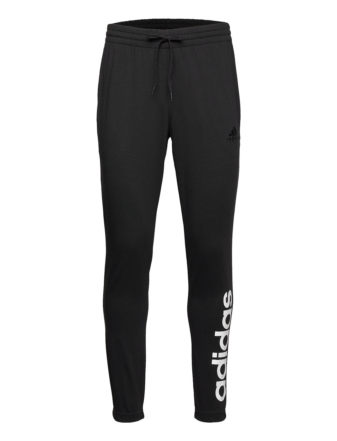 adidas Performance Essentials Single Jersey Tapered Elastic Cuff Logo Pants Joggebukser Pysjbukser Svart Adidas Performance