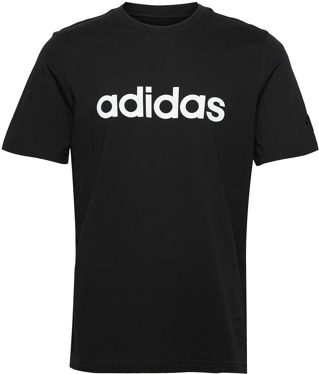 adidas Performance Essentials Embroidered Linear Logo Tee T-shirts Short-sleeved Svart Adidas Performance