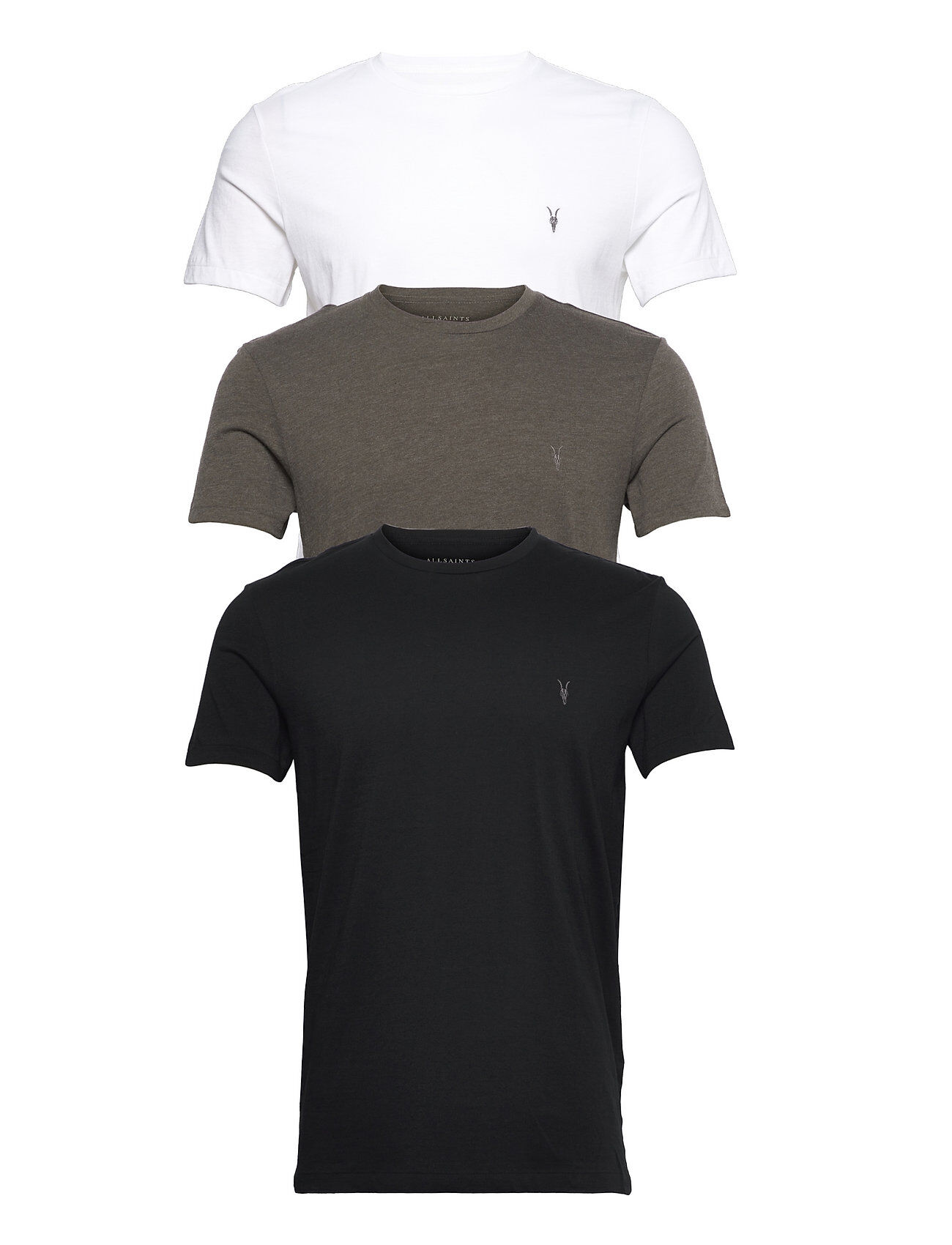 AllSaints Tonic Ss Crew 3 Pk T-shirts Short-sleeved Svart AllSaints
