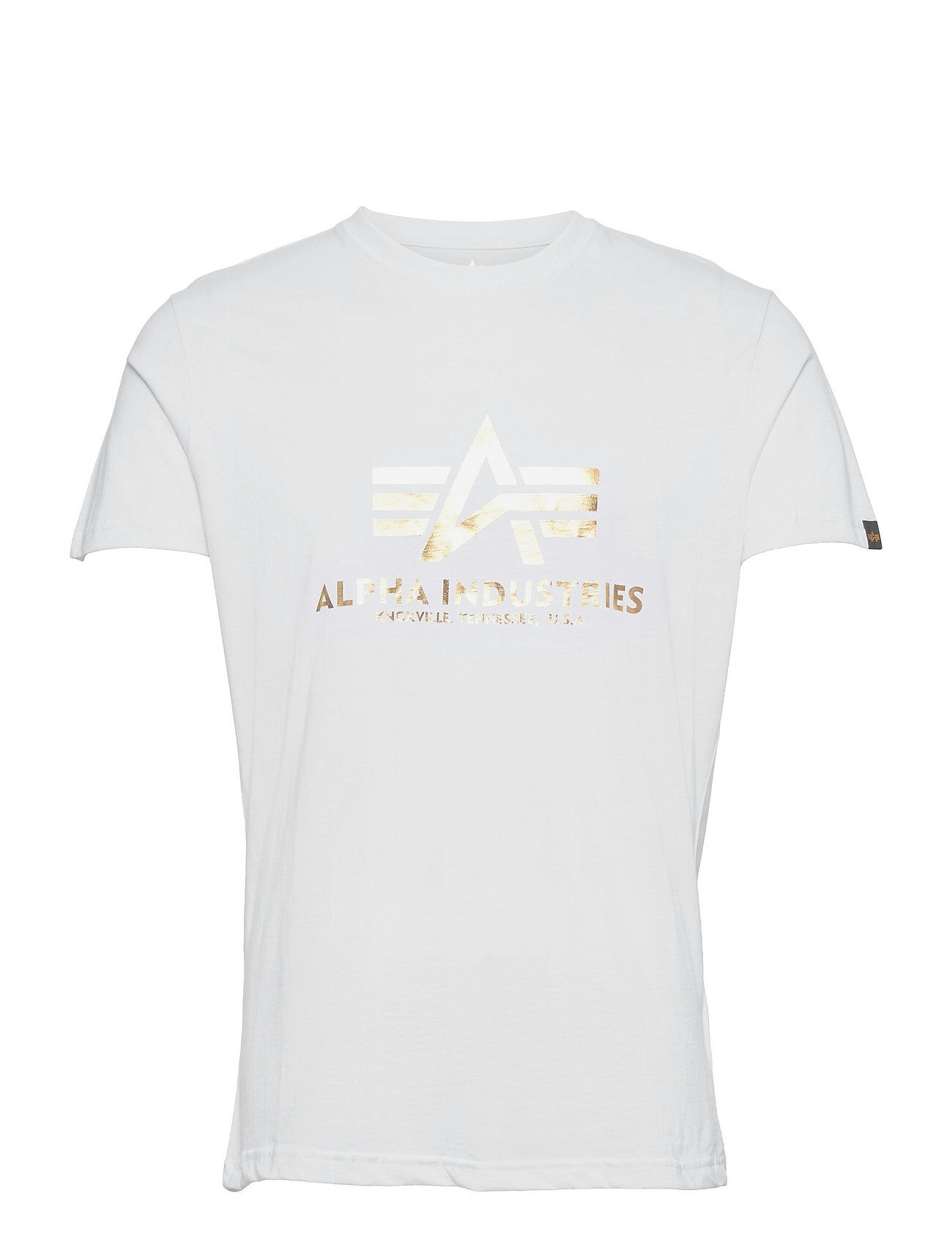 Alpha Industries Basic T-Shirt Foil Print T-shirts Short-sleeved Hvit Alpha Industries