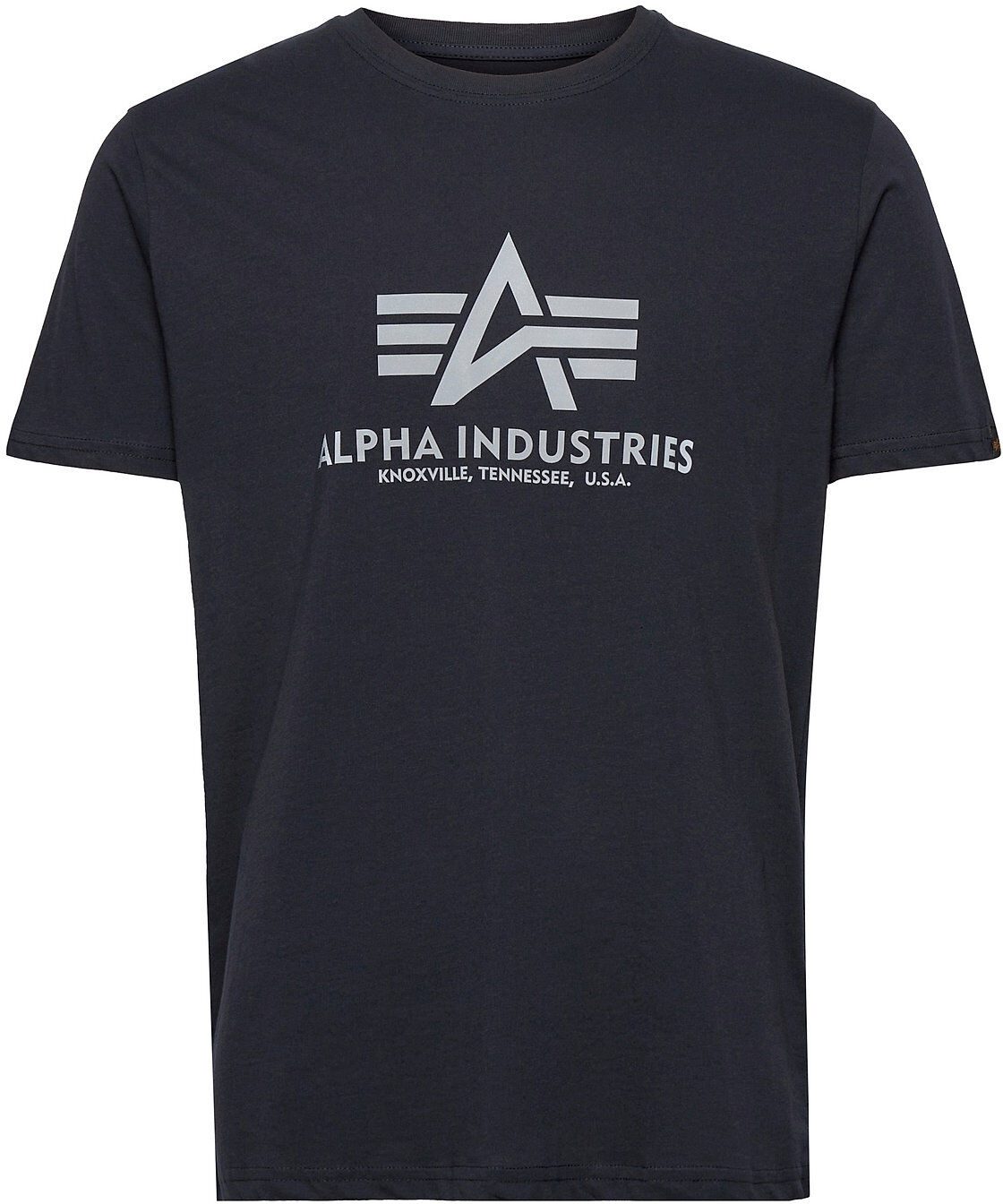 Alpha Industries Basic T-Shirt Reflective Print T-shirts Short-sleeved Svart Alpha Industries