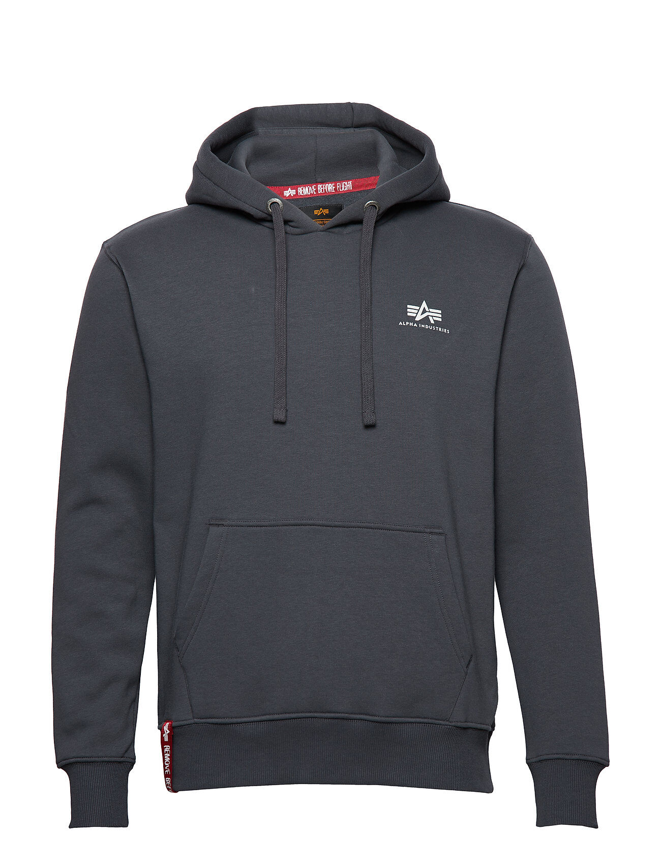 Alpha Industries Basic Hoody Small Logo Hettegenser Genser Grå Alpha Industries