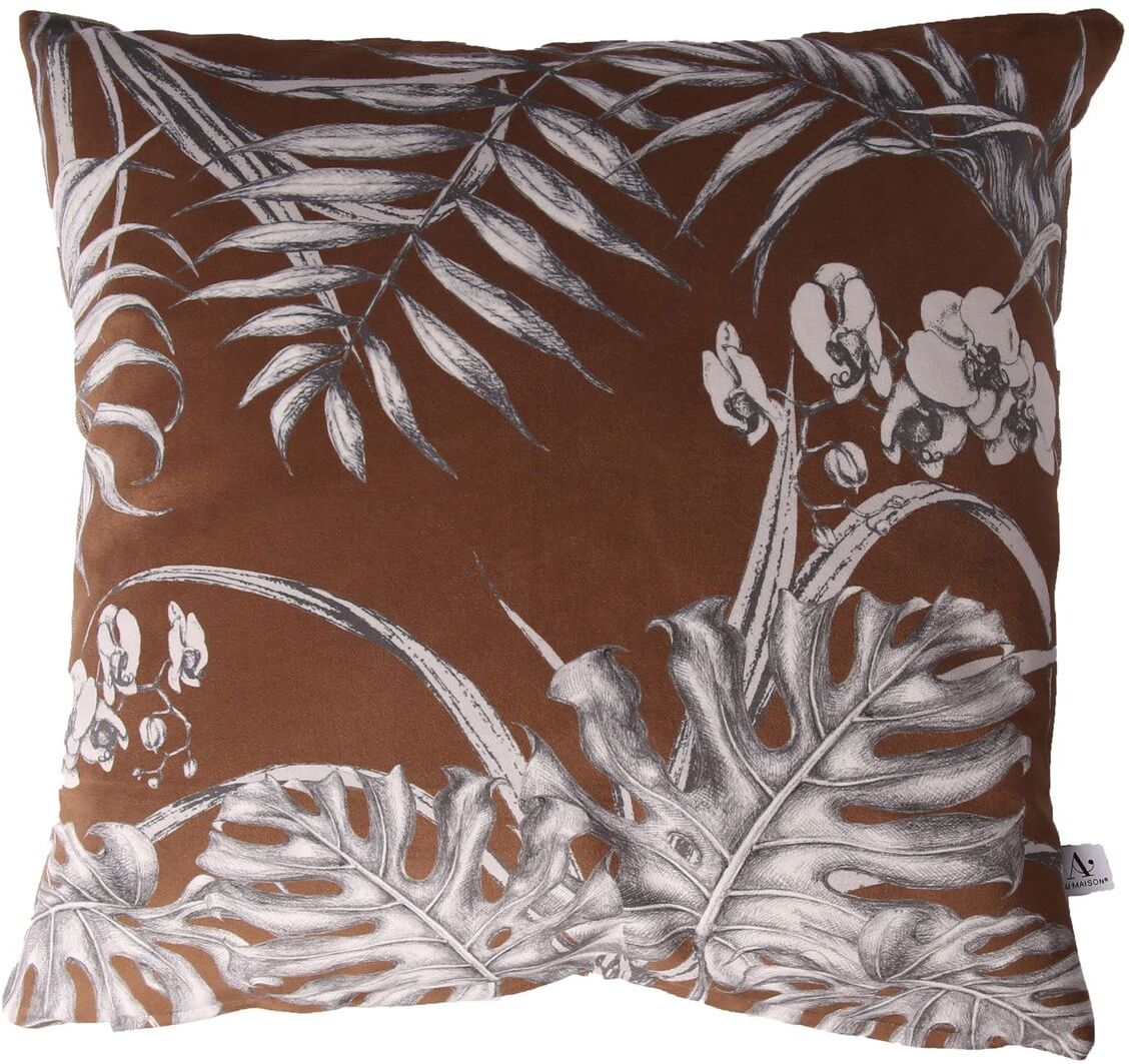 Au Maison Cushion Cover Orchid Jungle Home Textiles Cushions & Blankets Cushion Covers Brun Au Maison