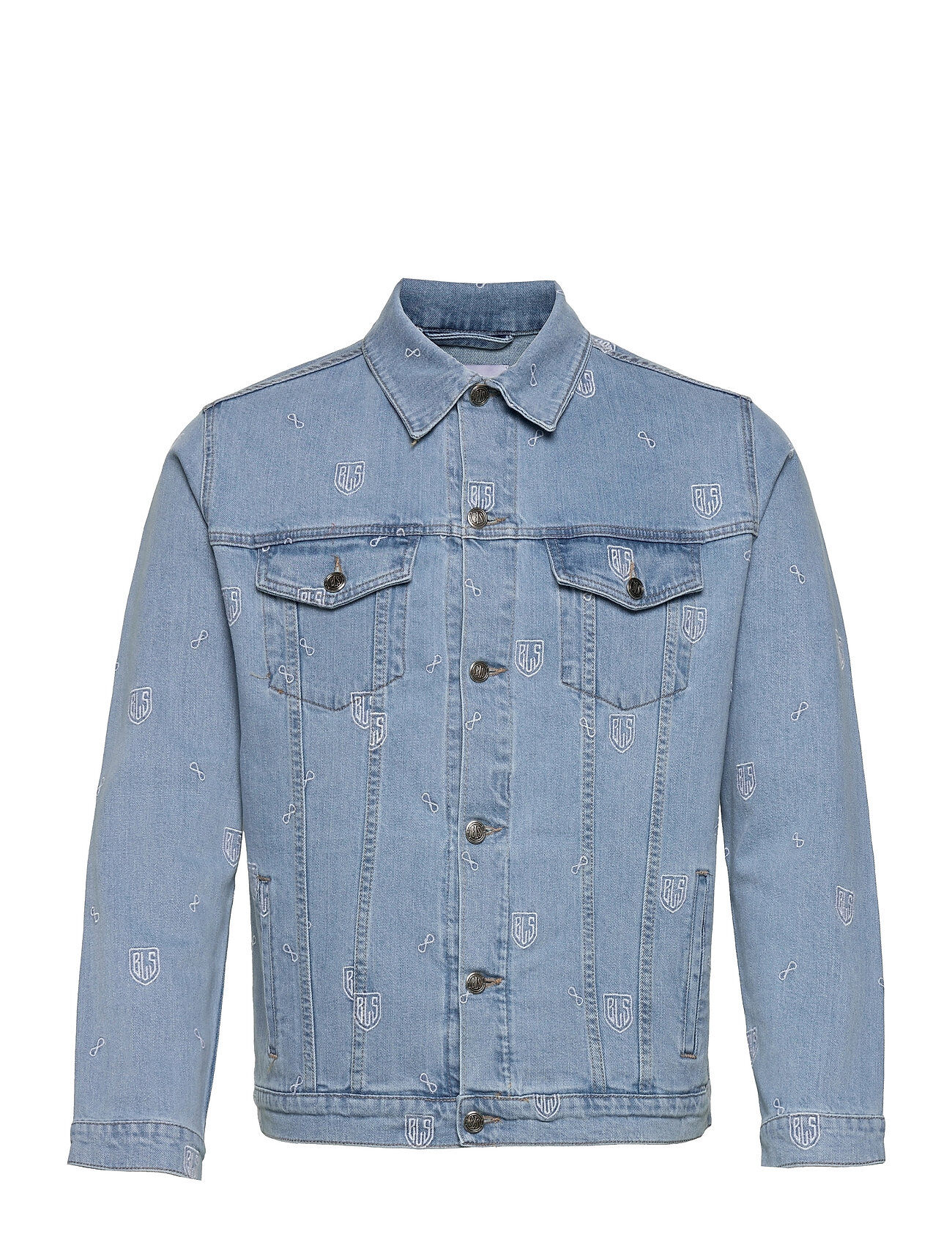 BLS Hafnia New Allover Denim Jacket Dongerijakke Denimjakke Blå BLS Hafnia