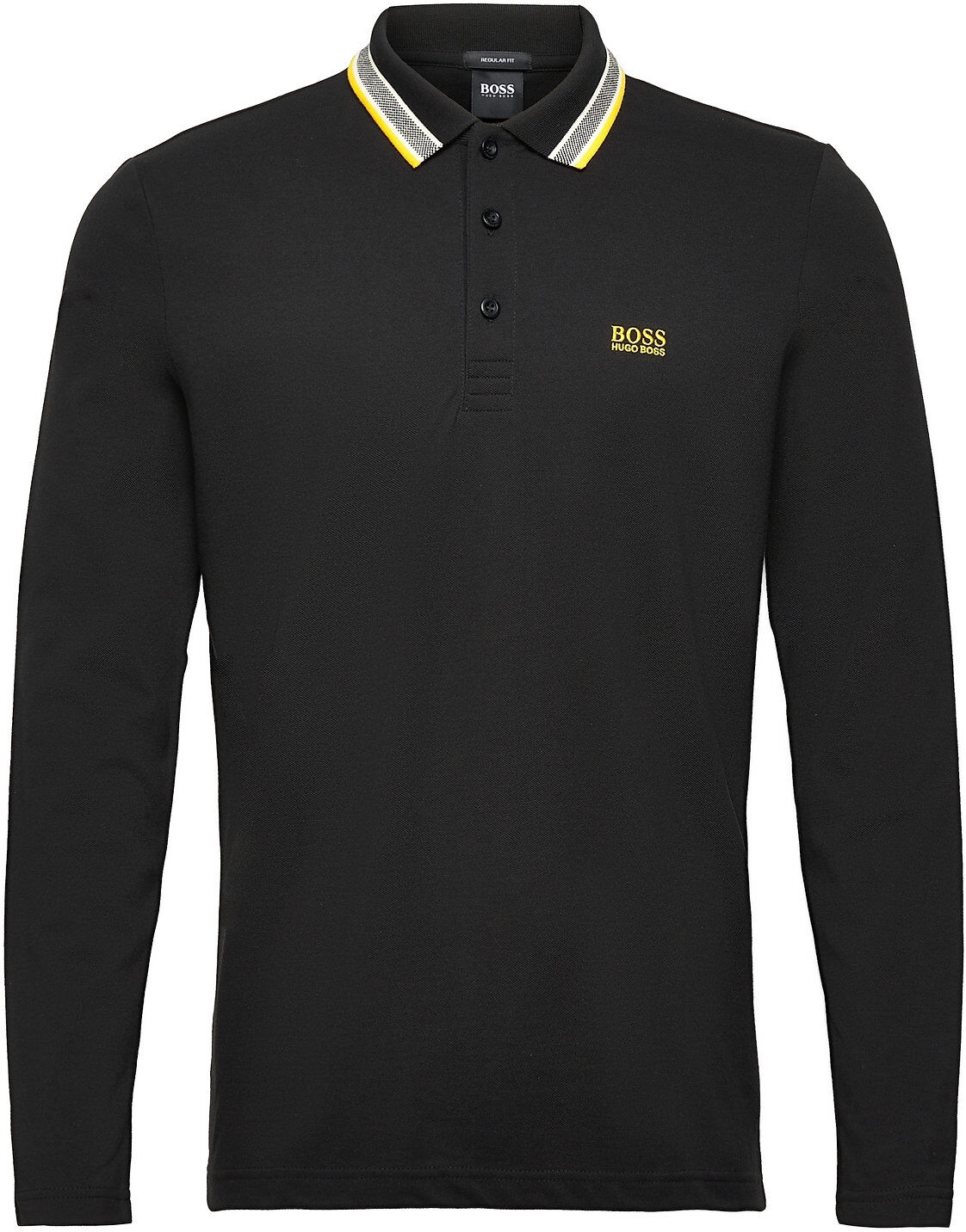 Boss Plisy Polos Long-sleeved Svart BOSS