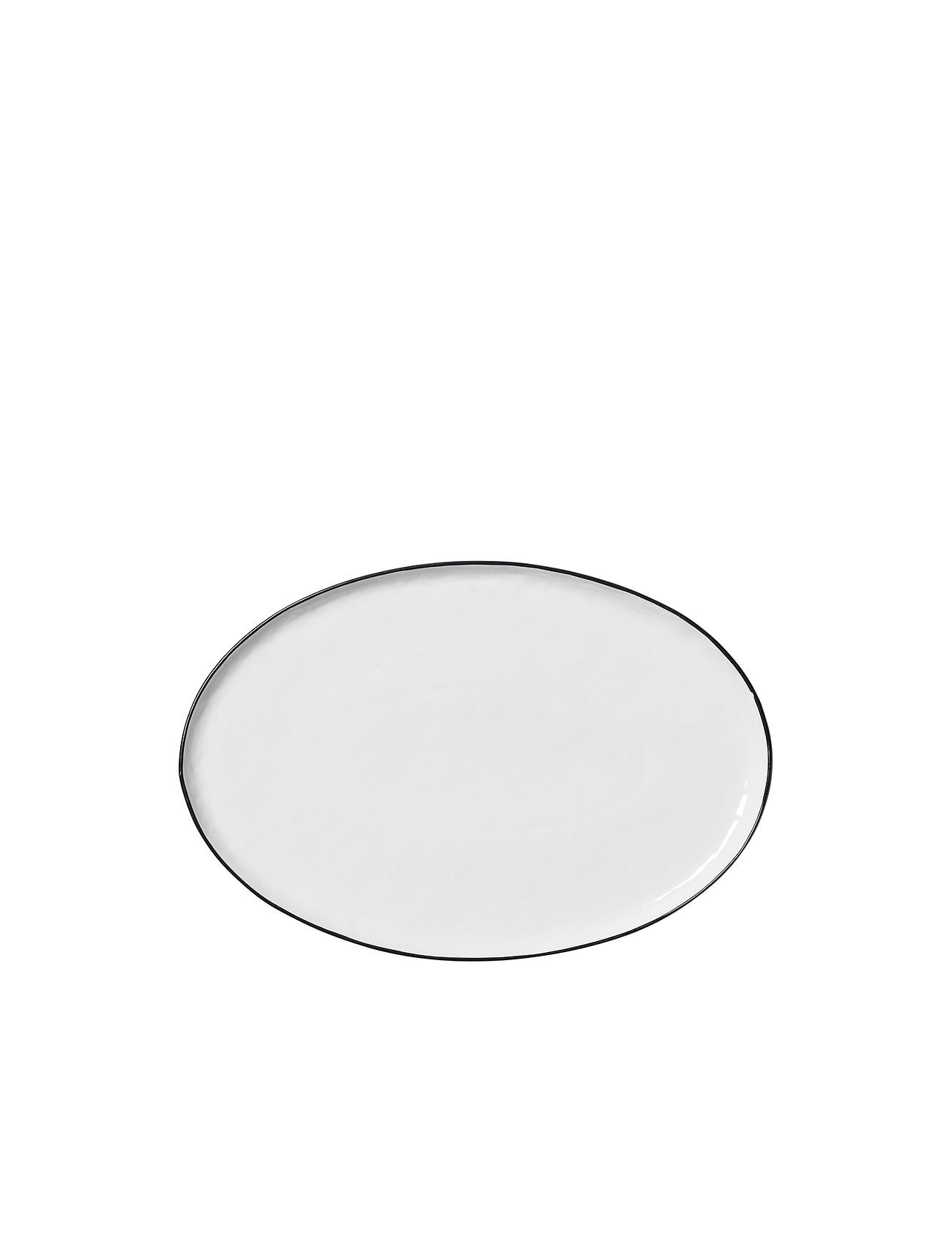 Broste Copenhagen Oval Plate Salt Home Tableware Plates Dinner Plates Hvit Broste Copenhagen