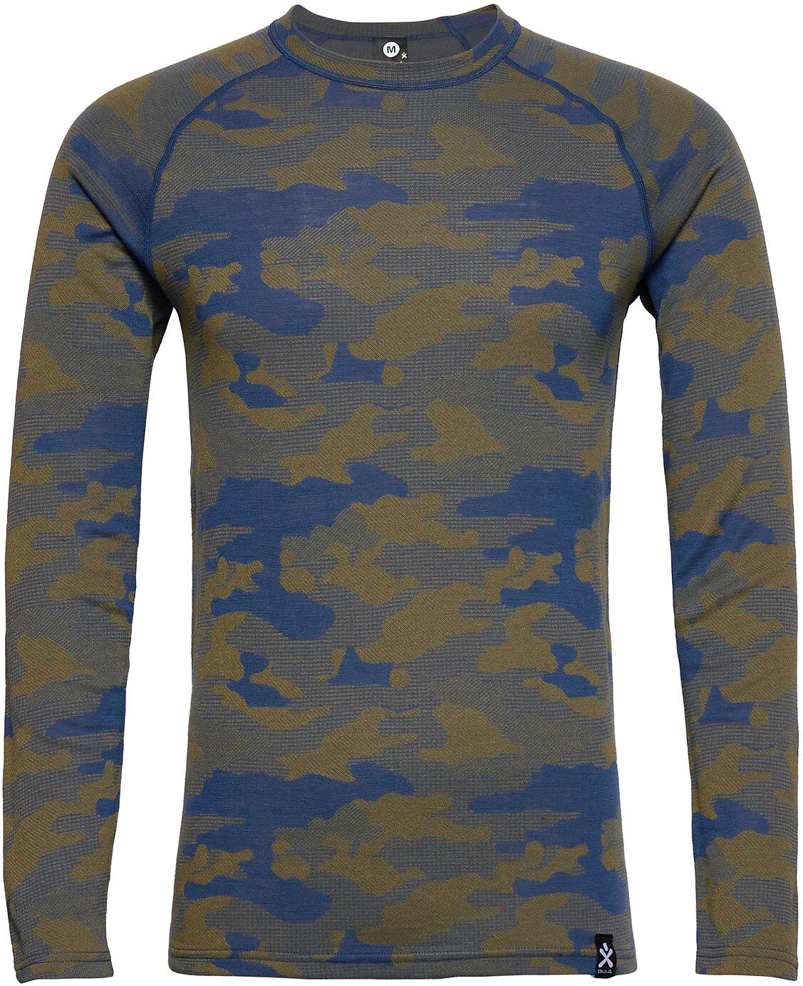 Bula Camo Merino Wool Crew Base Layer Tops Blå Bula