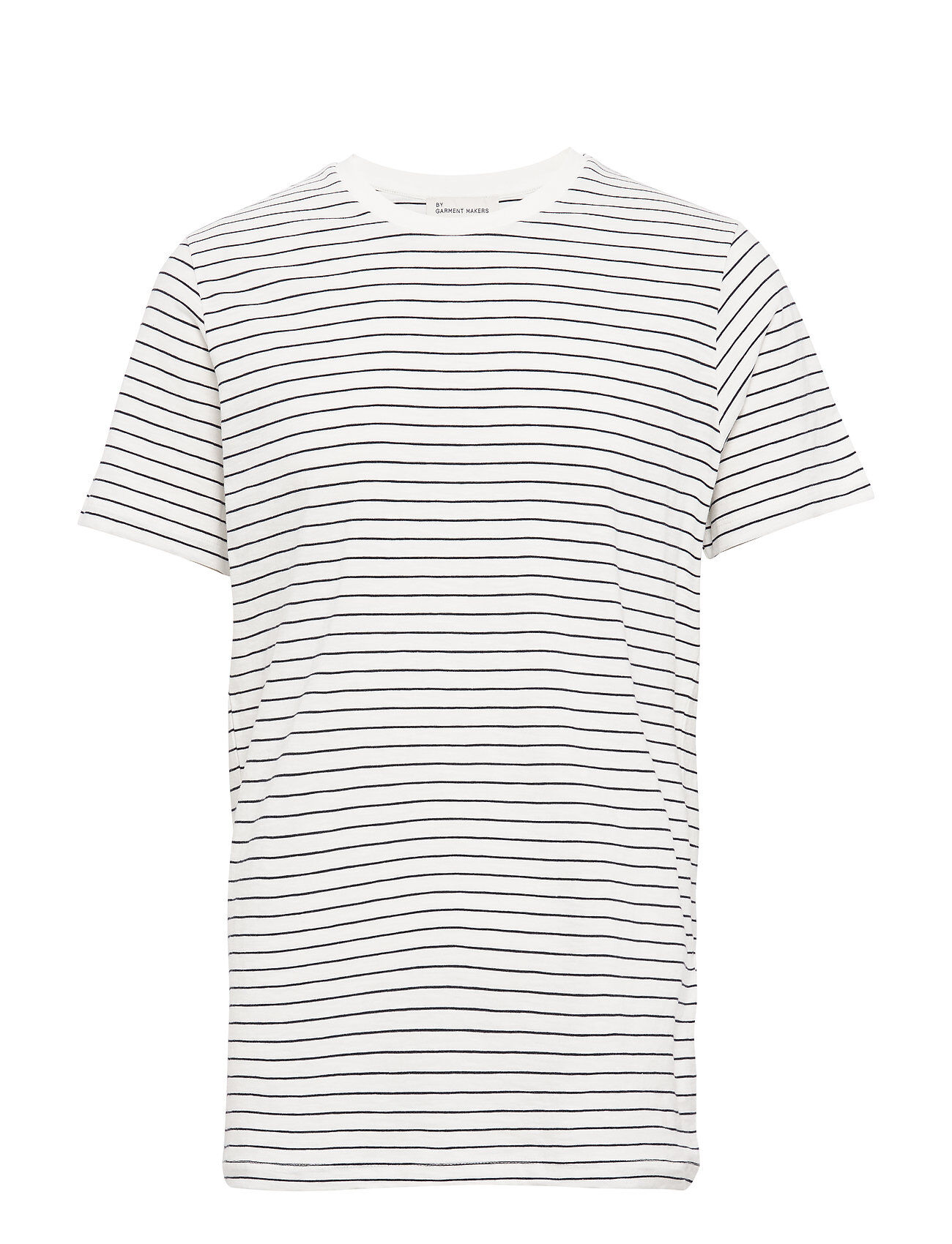 By Garment Makers The Organic Striped Tee T-shirts Short-sleeved Hvit By Garment Makers