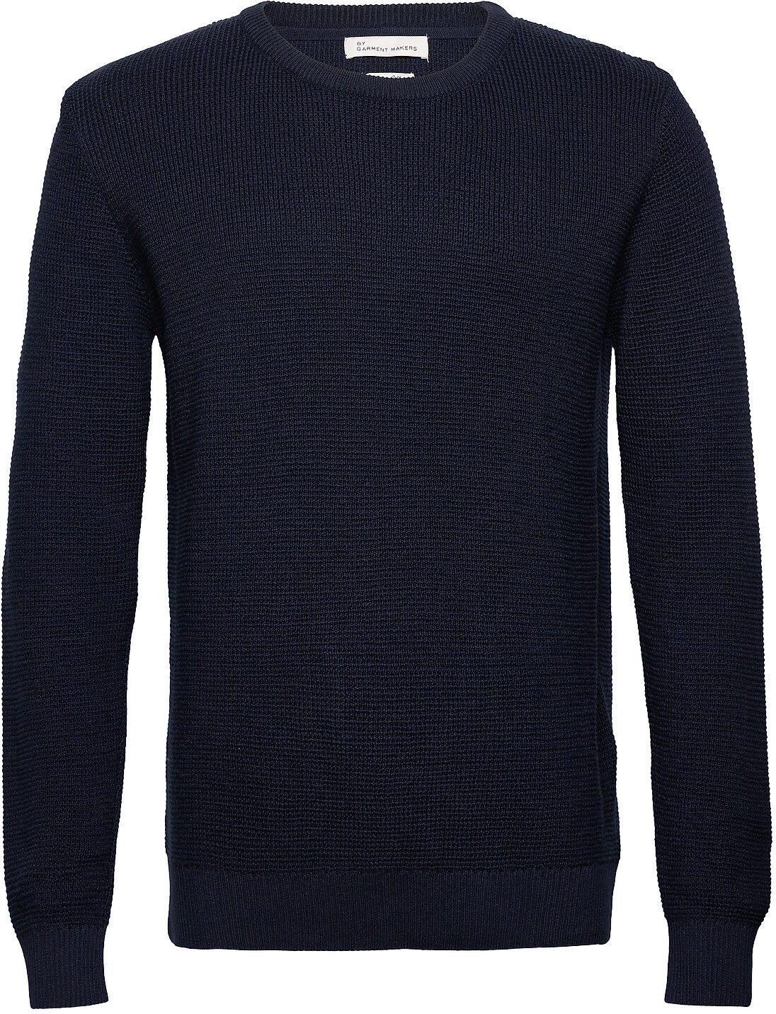 By Garment Makers The Organic Cotton Knit Strikkegenser M. Rund Krage Blå By Garment Makers