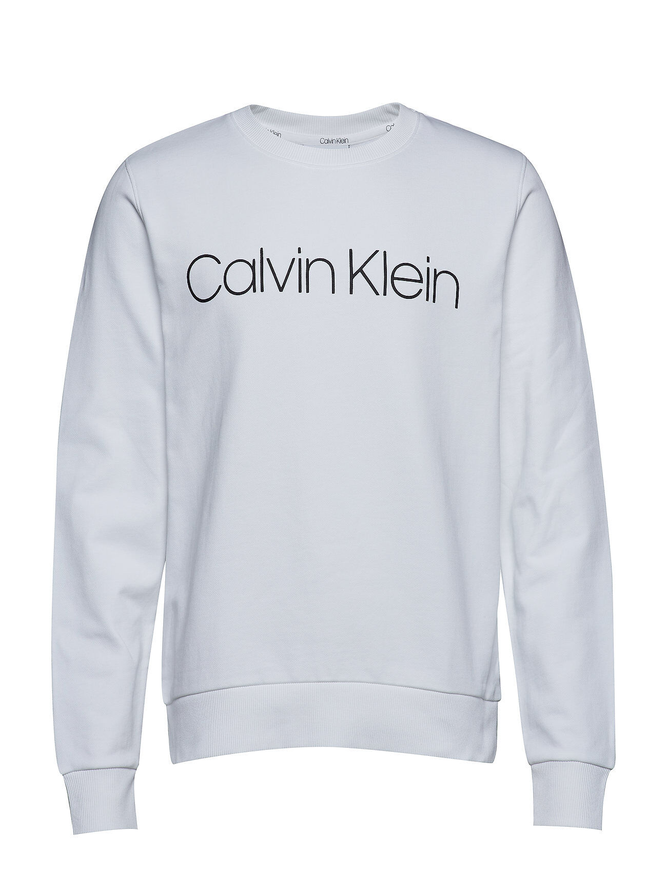 Calvin Cotton Logo Sweatshirt Sweat-shirt Genser Hvit Calvin Klein