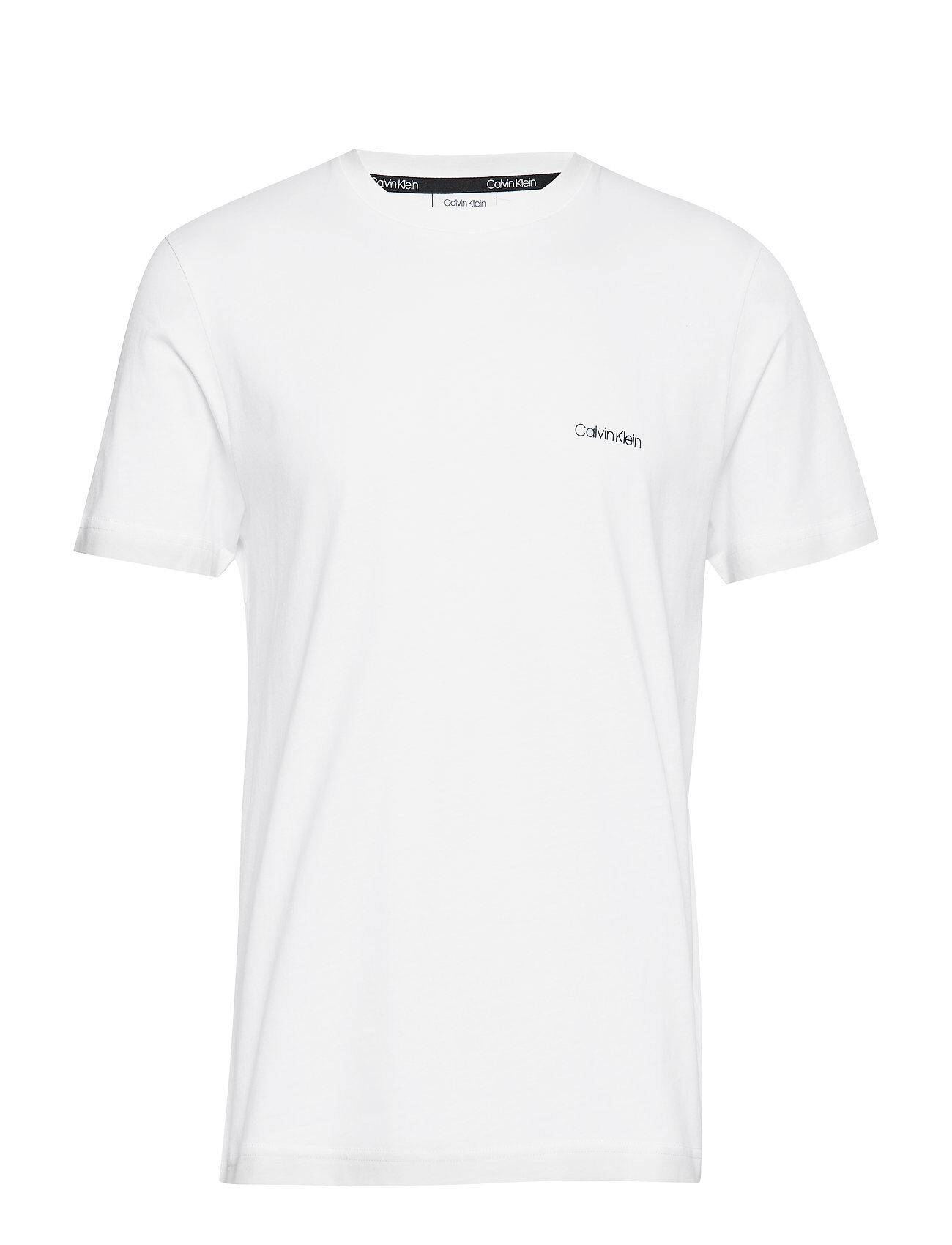 Calvin Cotton Chest Logo T-Shirt T-shirts Short-sleeved Hvit Calvin Klein