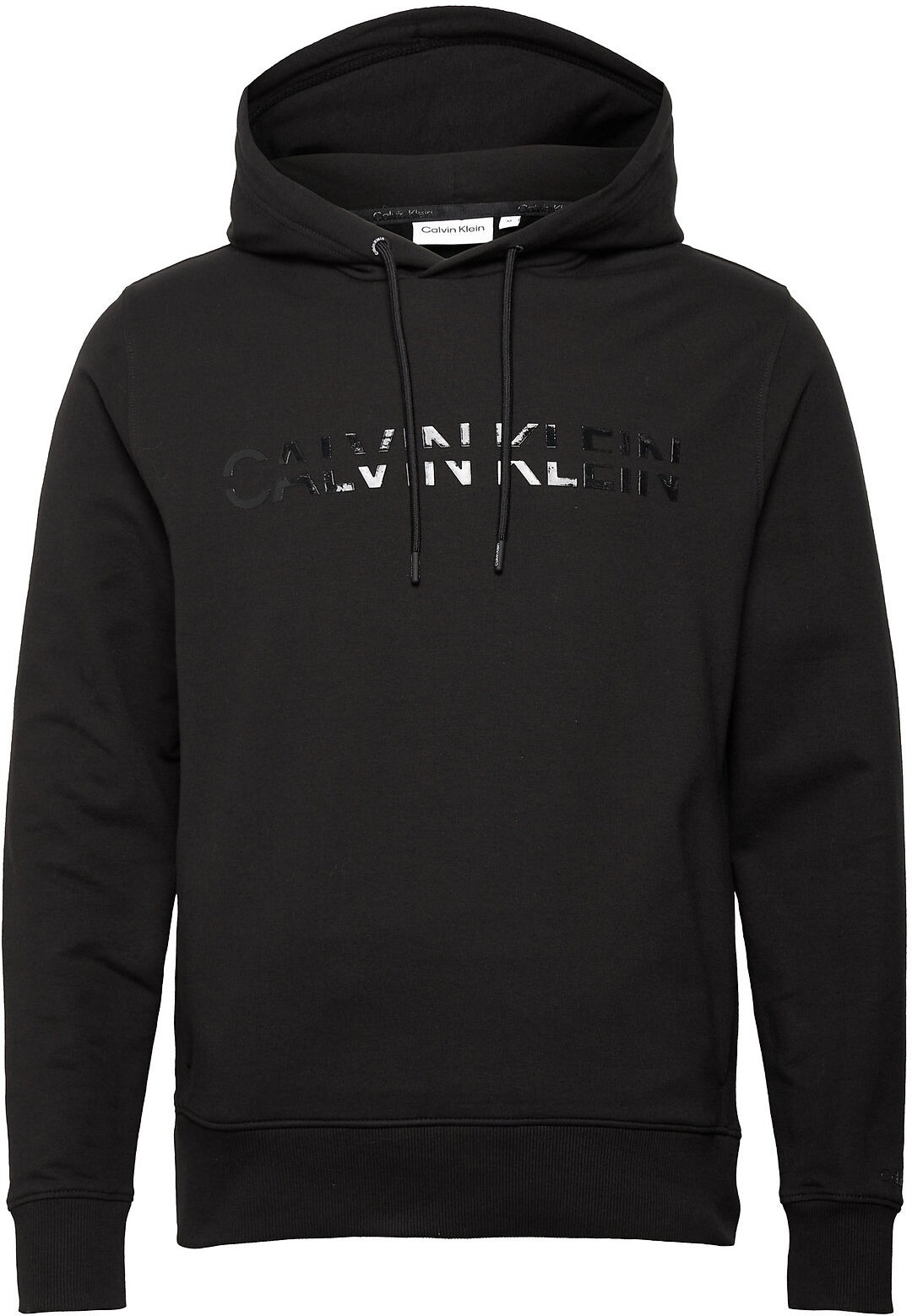 Calvin Matt Shine Split Logo Hoodie Hettegenser Genser Svart Calvin Klein