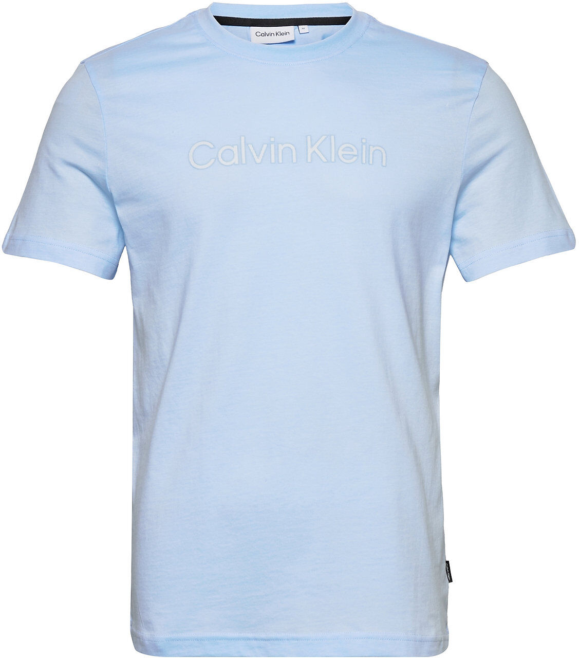 Calvin Raised Striped Logo T-Shirt T-shirts Short-sleeved Blå Calvin Klein