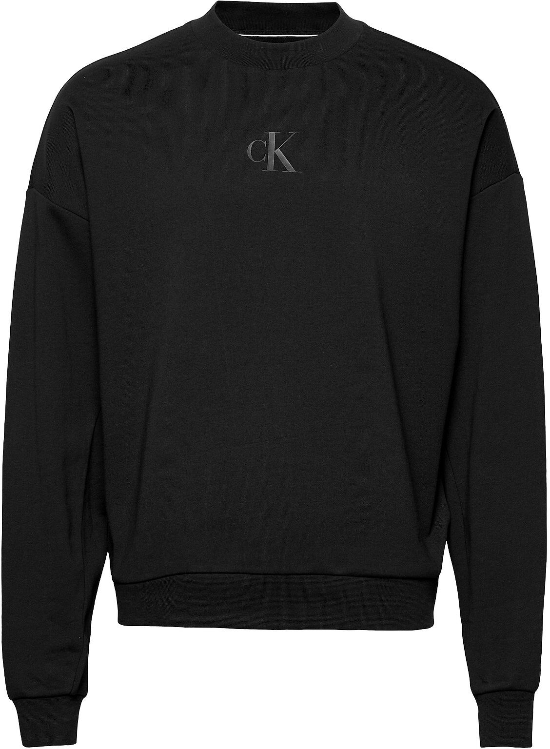 Calvin Ck Sliced Back Graphic Cn Sweat-shirt Genser Svart Calvin Klein Jeans