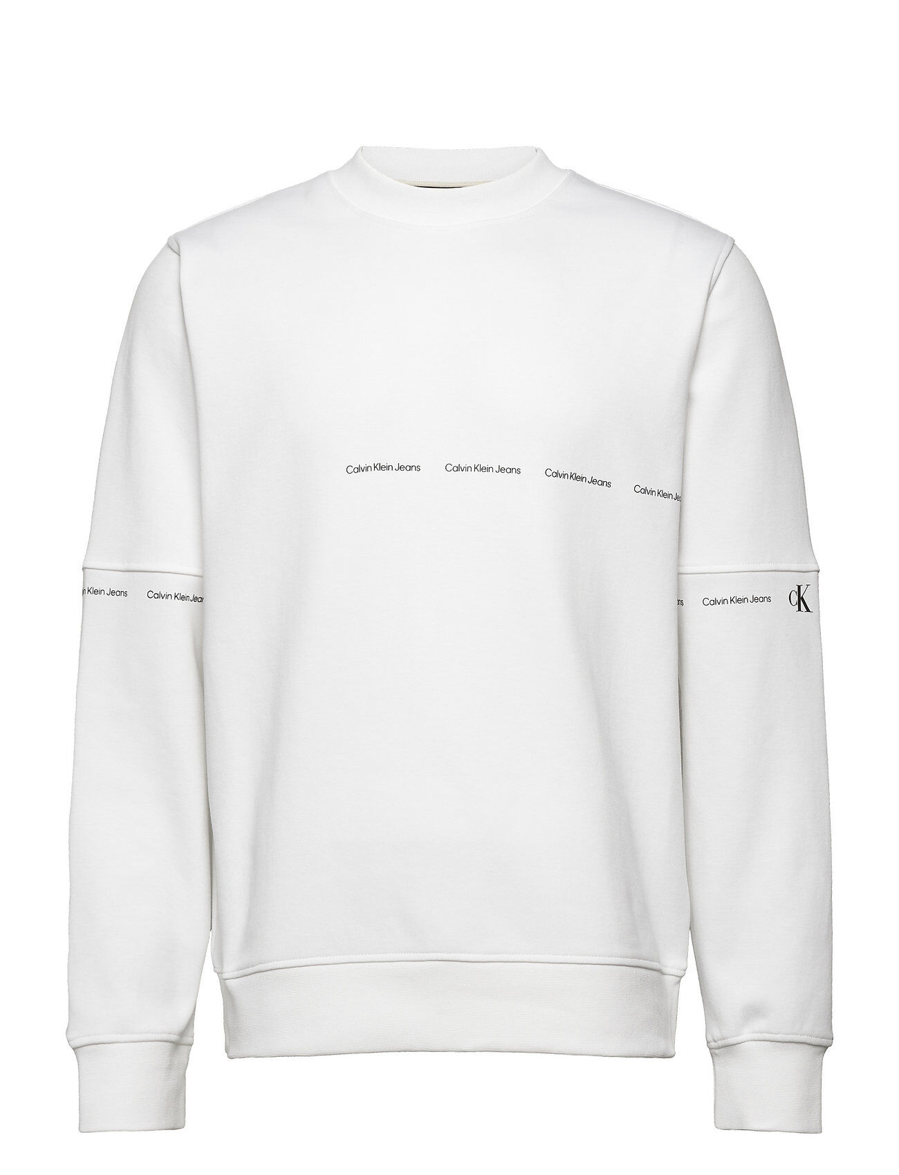 Calvin Repeat Logo Crew Neck Sweat-shirt Genser Hvit Calvin Klein Jeans