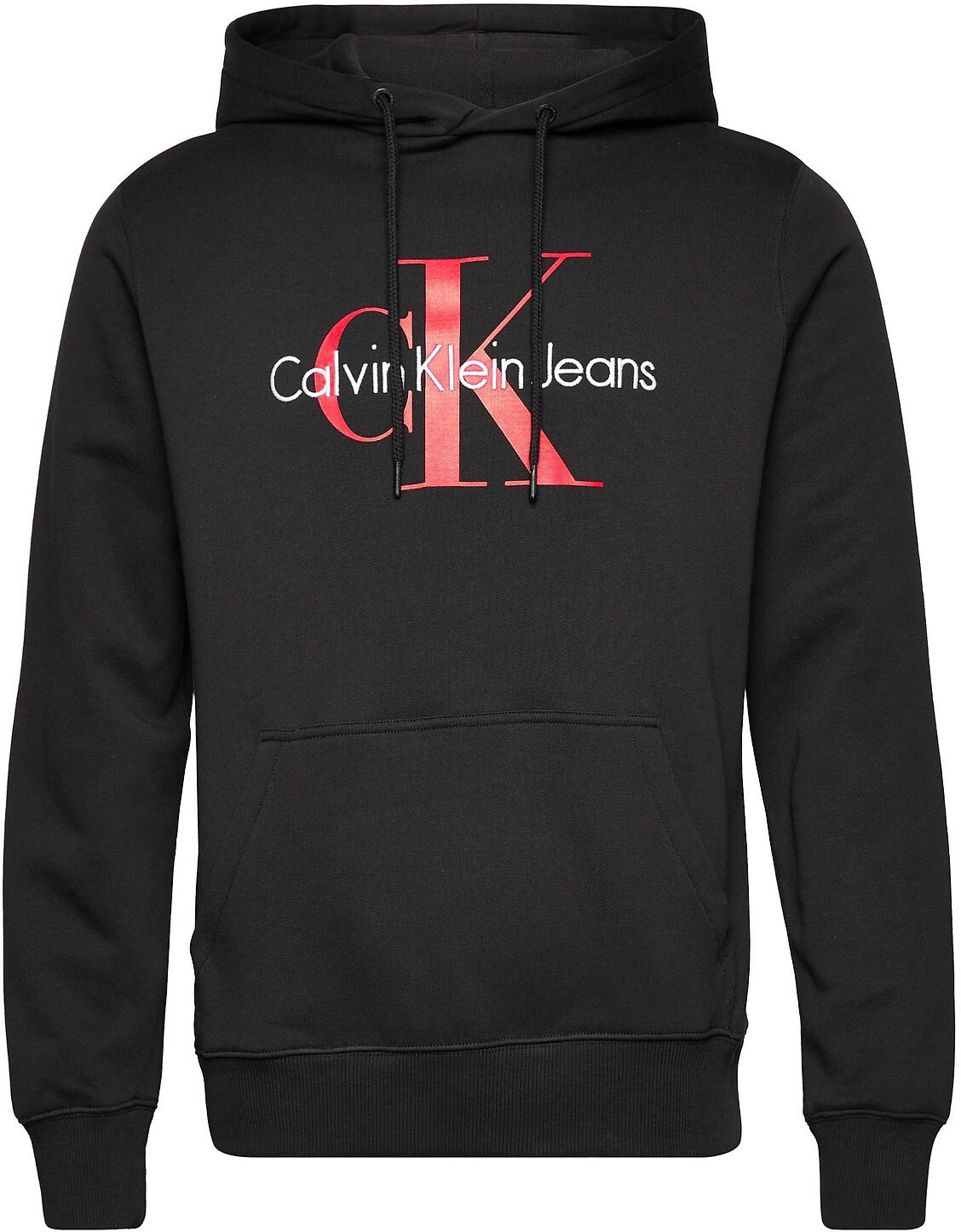 Calvin Seasonal Monogram Regular Hoodie Hettegenser Genser Svart Calvin Klein Jeans