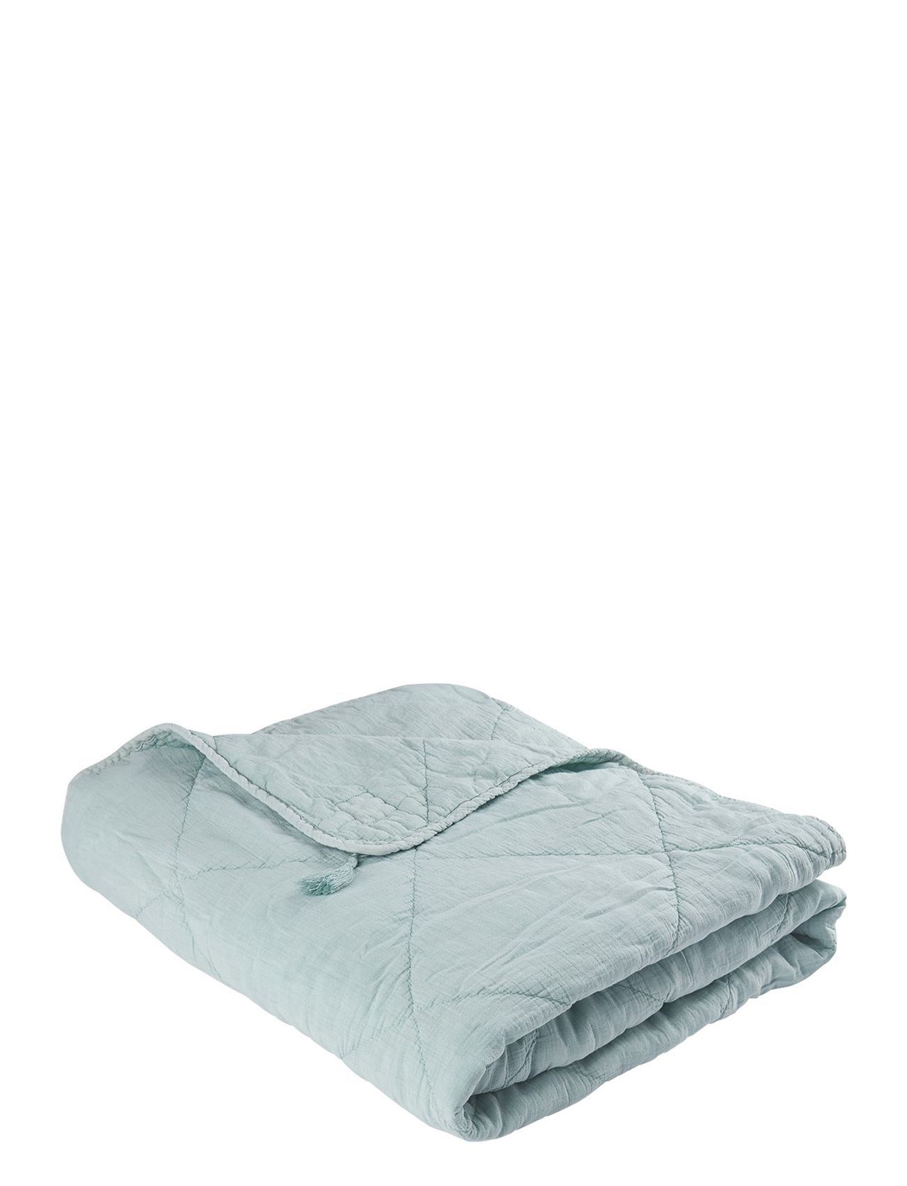 C'est Bon Plaid Cotton W Linentassels Home Textiles Cushions & Blankets Blankets & Throws Blå C'est Bon