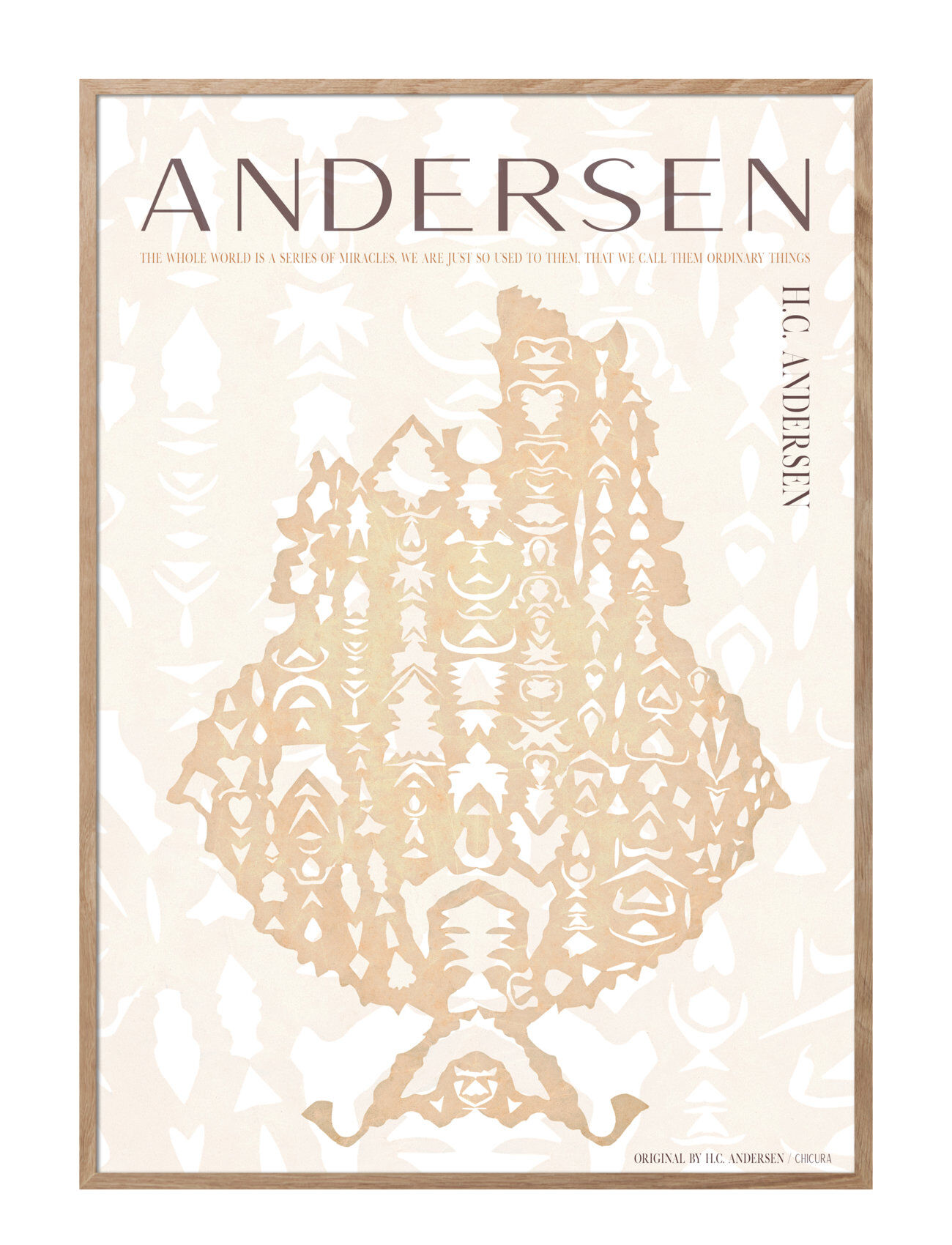 ChiCura H.c. Andersen - Fragment Home Decoration Posters & Frames Posters Graphical Patterns Multi/mønstret ChiCura