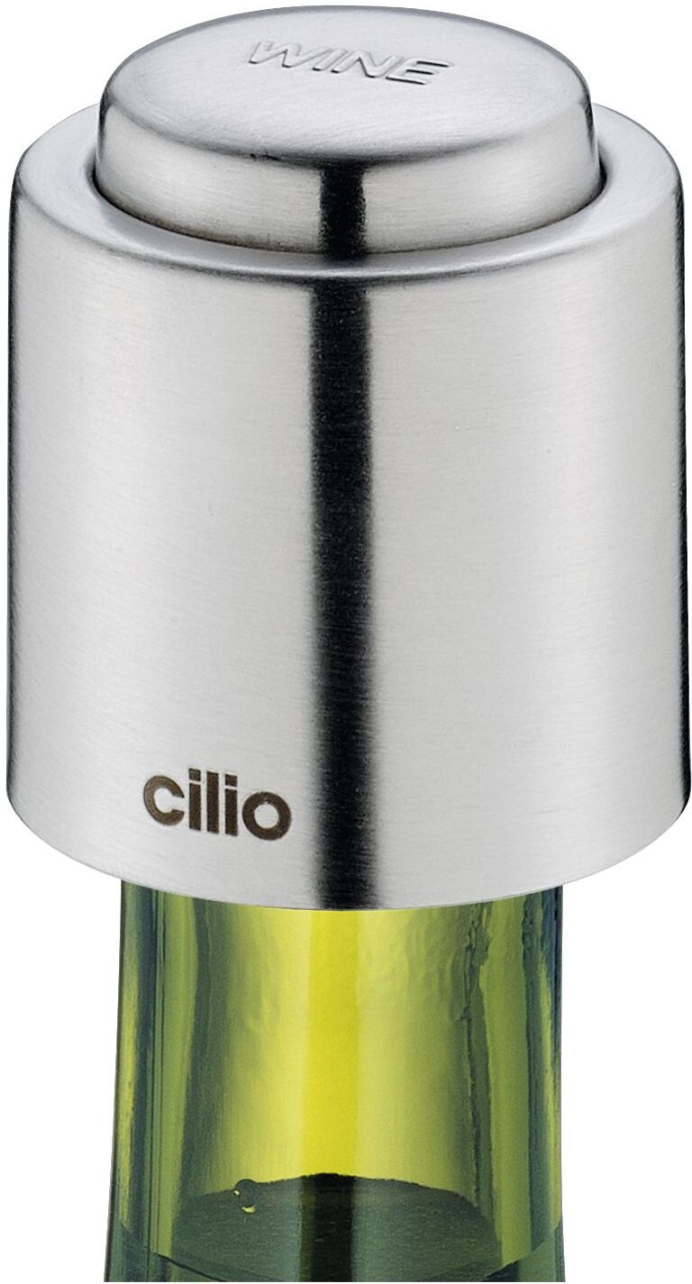 cilio Bottle Stopper Wine Home Tableware Drink & Bar Accessories Bottle Openers & Wine Stoppers Sølv Cilio