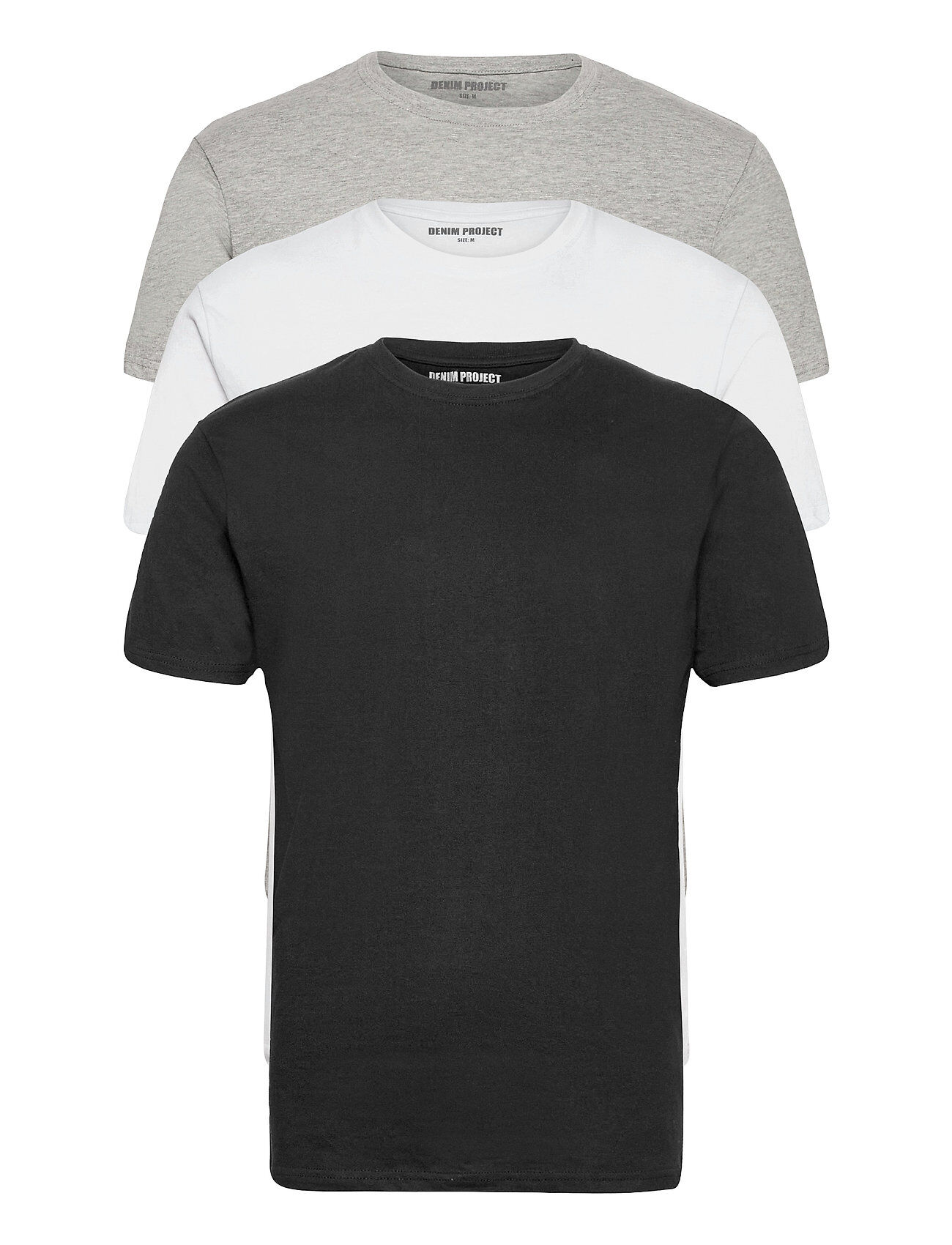 Pro-Ject 3 Pack T-Shirts T-shirts Short-sleeved Svart Denim Project
