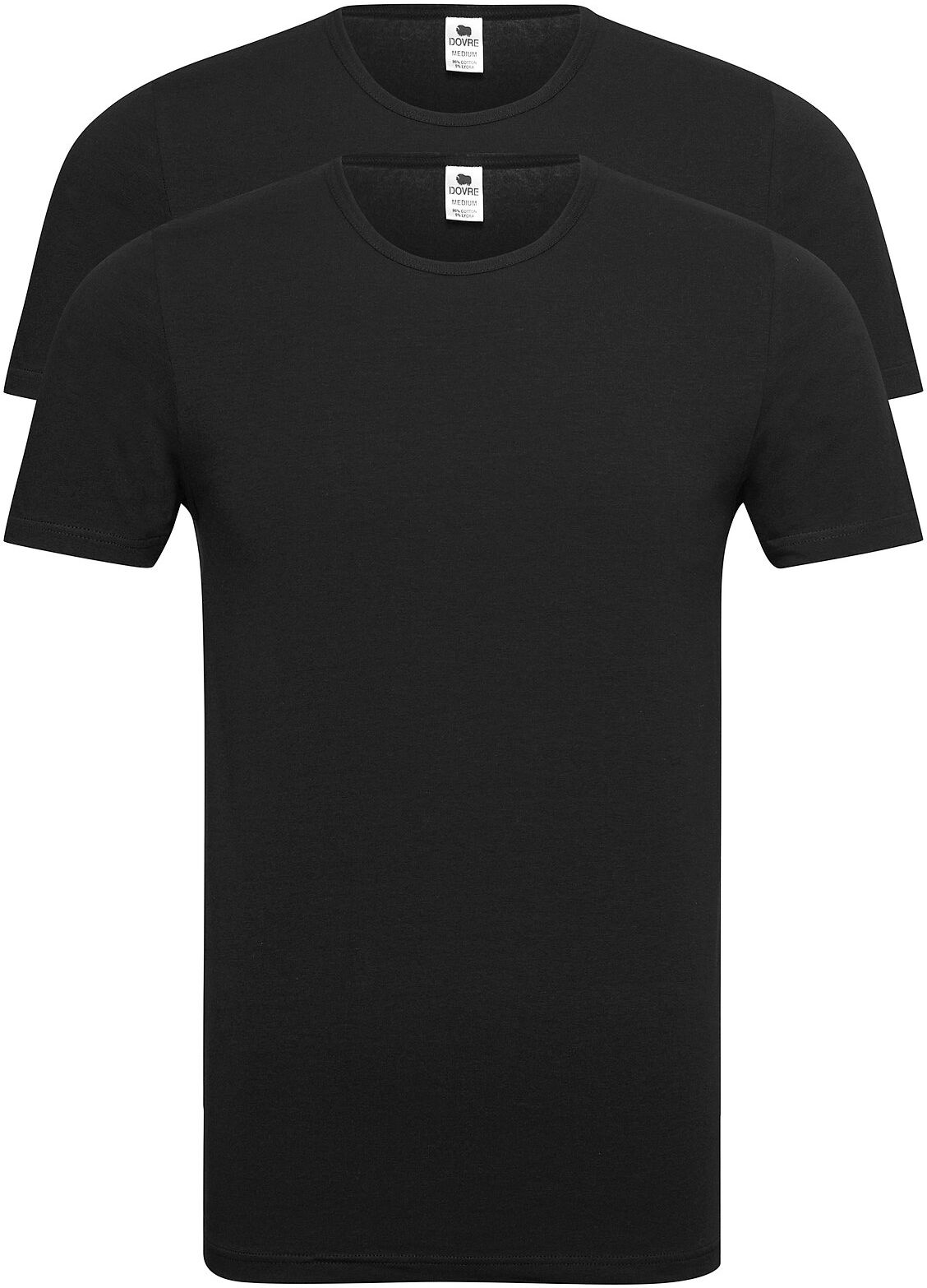 Dovre 2-Pack O-Neck T-shirts Short-sleeved Svart Dovre