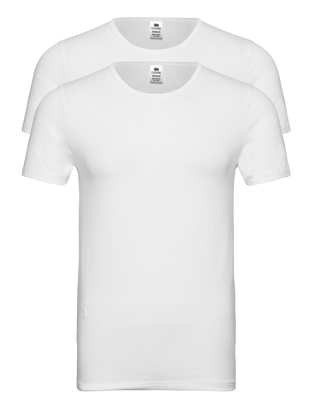 Dovre 2-Pack O-Neck T-shirts Short-sleeved Hvit Dovre