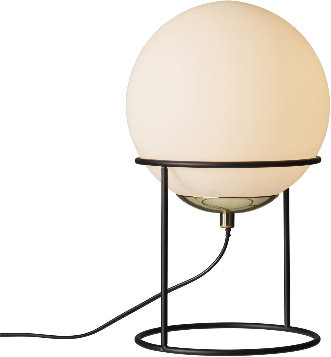 Dyberg Larsen Moon Table Lamp Opal Glass H34 D20 Home Lighting Lamps Table Lamps Svart Dyberg Larsen