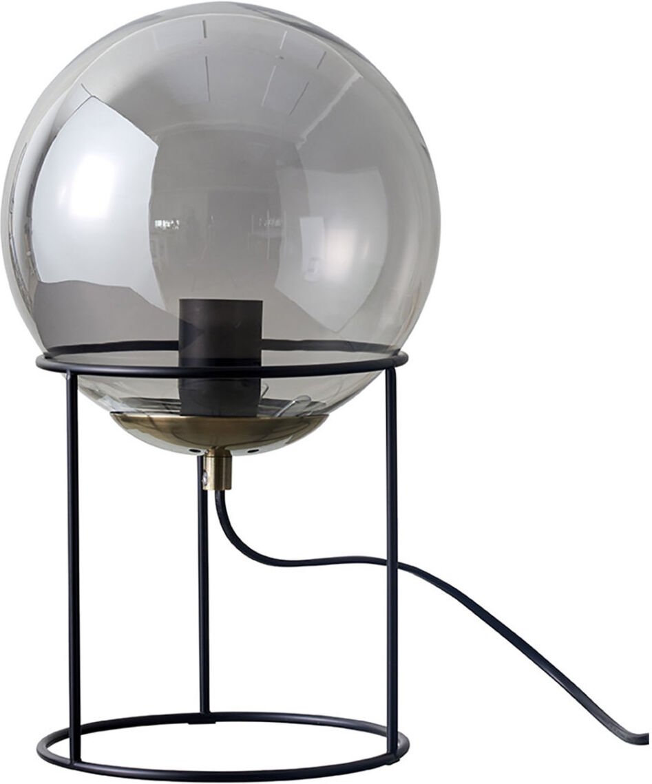 Dyberg Larsen Moon Table Lamp Smoked Glass H34 D20 Home Lighting Lamps Table Lamps Svart Dyberg Larsen