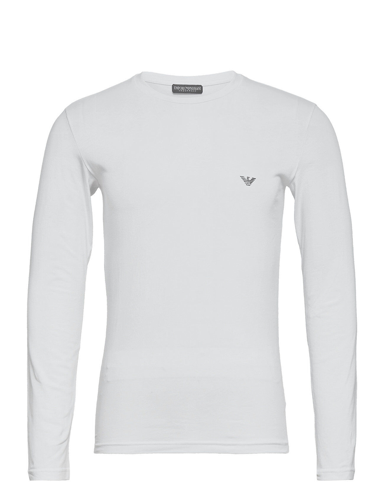 Giorgio Armani Men's Knit T-Shirt Base Layer Tops Hvit Emporio Armani