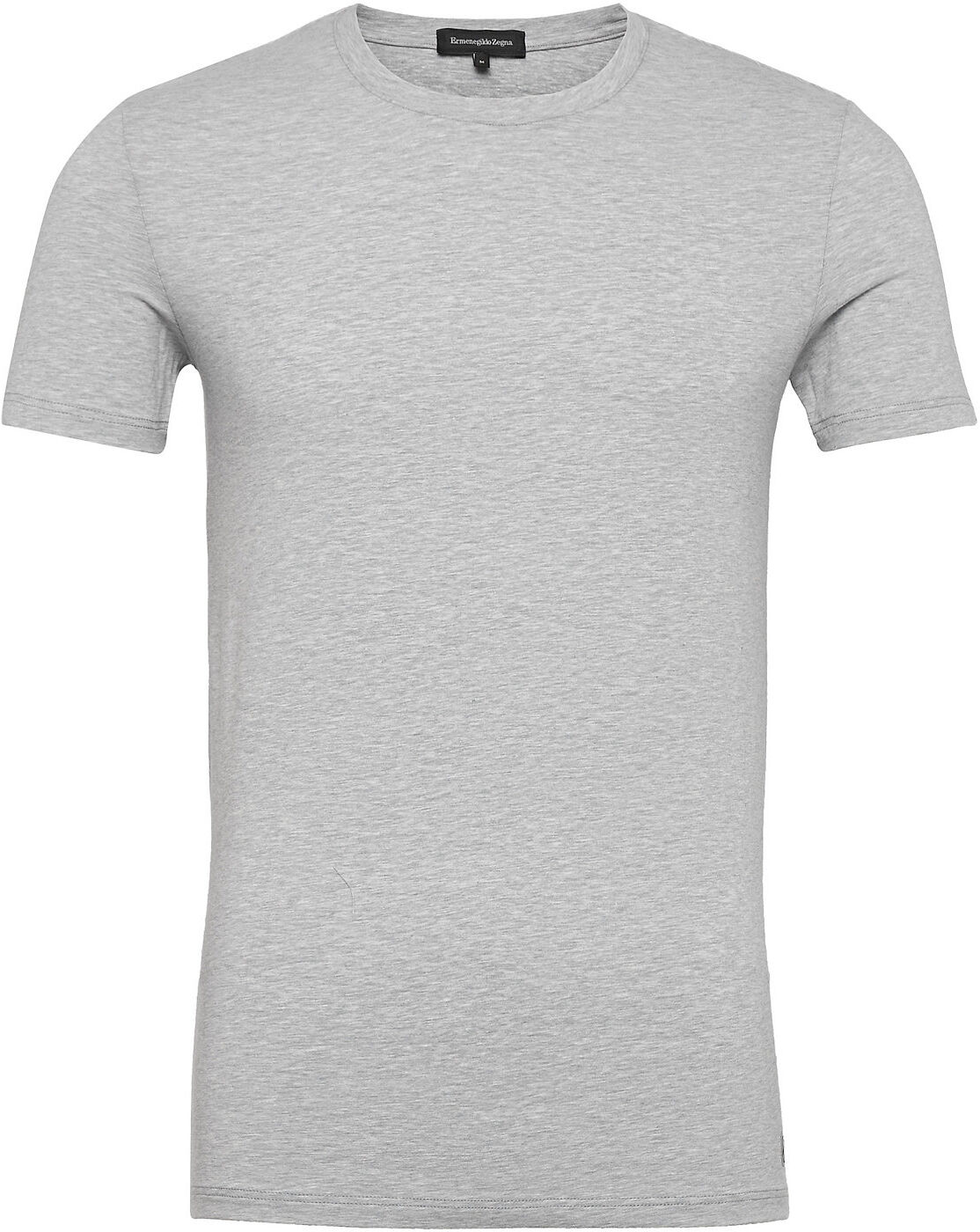 Ermenegildo Zegna Grey Crew Neck Stretch Cotton T-Shirt T-shirts Short-sleeved Grå Ermenegildo Zegna