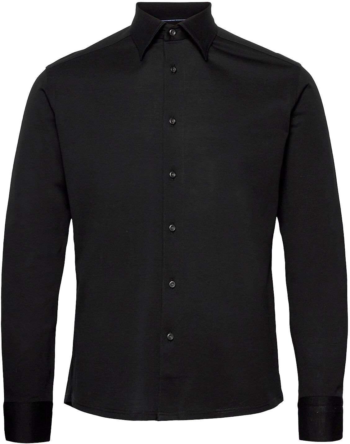 Eton Polo Shirt - Long Sleeved Skjorte Uformell Svart Eton