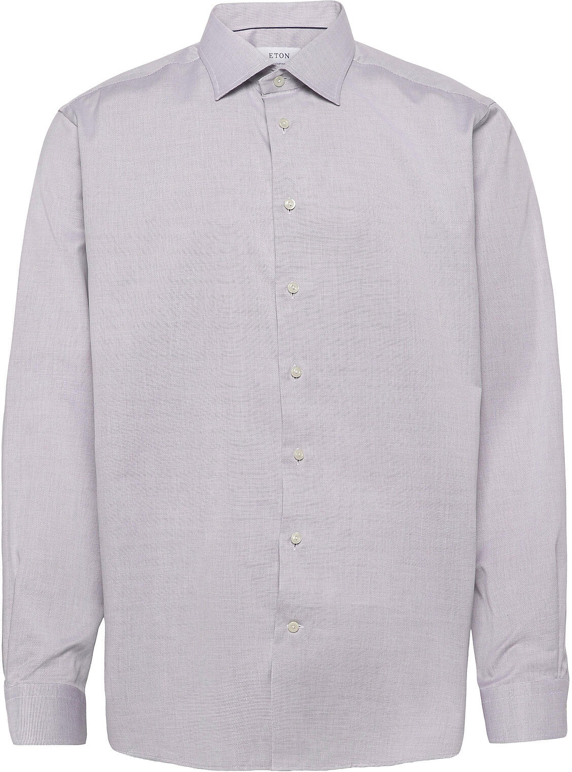 Eton Melange Micro Weave Shirt - Contemporary Fit Skjorte Business Lilla Eton