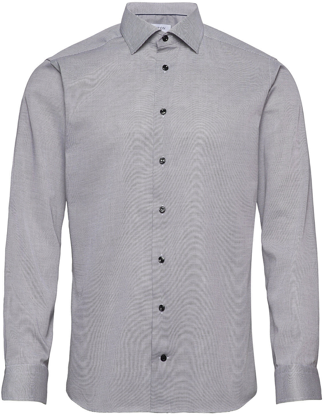 Eton Slim Fit Cotton Shirt Skjorte Business Svart Eton