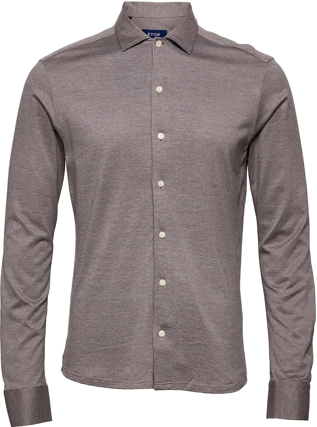 Eton Men's Shirt: Casual Jersey Skjorte Uformell Grå Eton