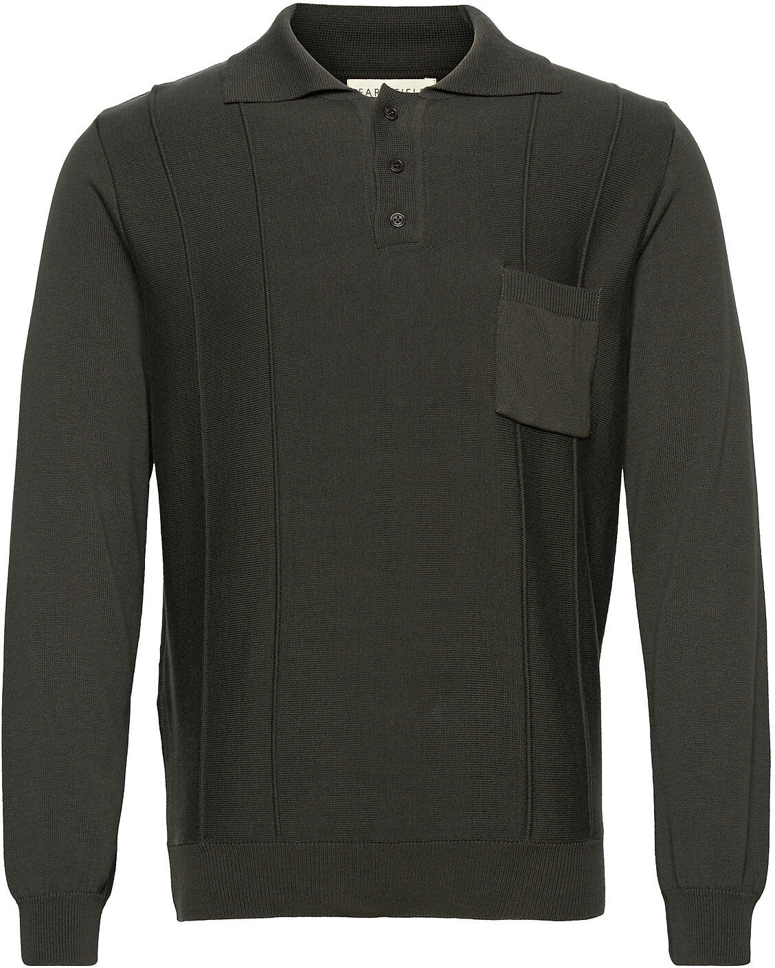 Far Afield Marlow L/S Polo Polos Long-sleeved Svart Far Afield