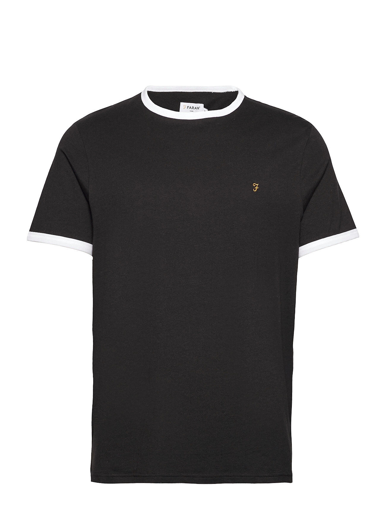 Farah Groves Ringer Ss Tee T-shirts Short-sleeved Svart Farah