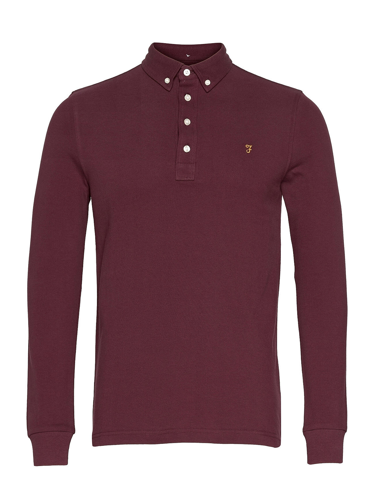 Farah Ricky Long Sleeved Polo Shirt Polos Long-sleeved Lilla Farah