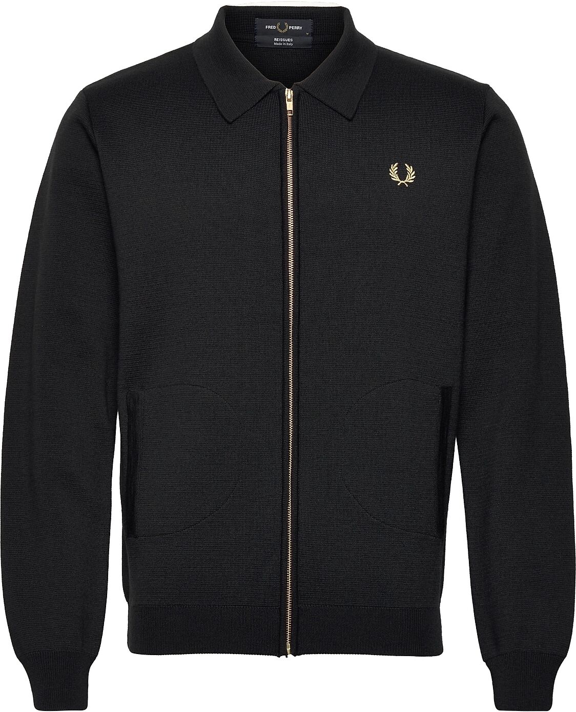 Fred Perry Zip Cardigan Strikkegenser Cardigan Svart Fred Perry