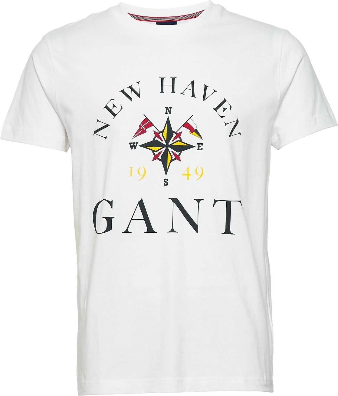 GANT D1. Gant Sailing Ss T-Shirt T-shirts Short-sleeved Hvit GANT