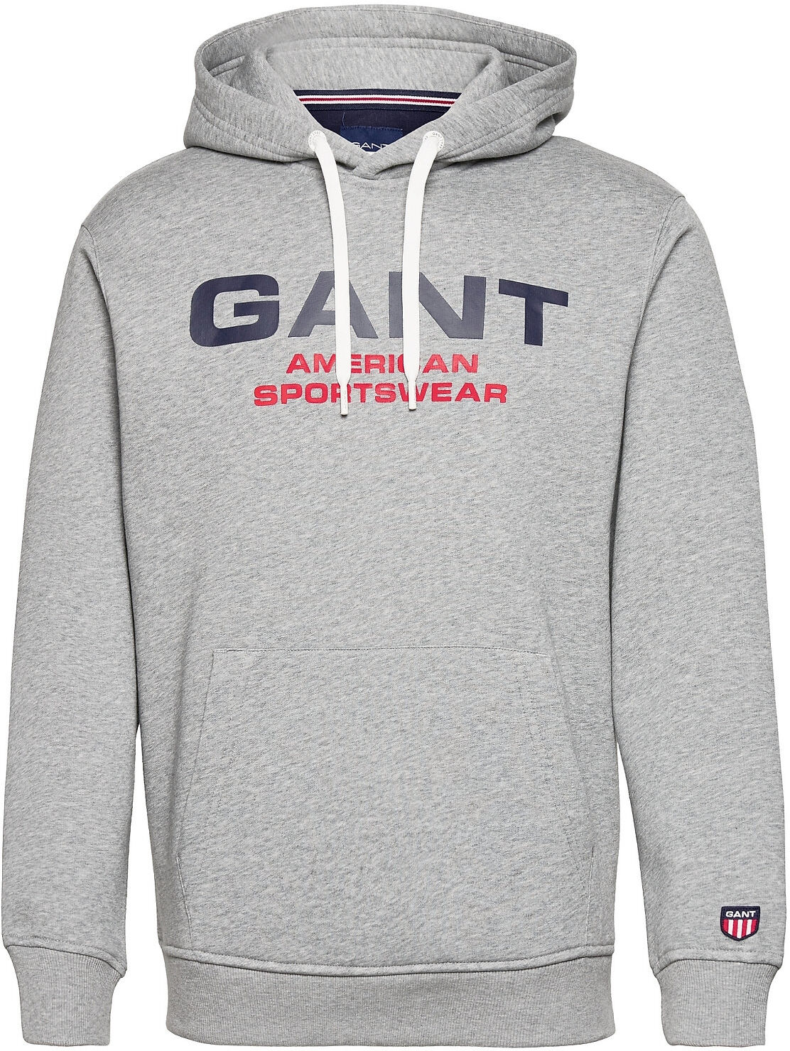 GANT D2. Gant Retro Shield Sweat Hoodie Hettegenser Genser Grå GANT