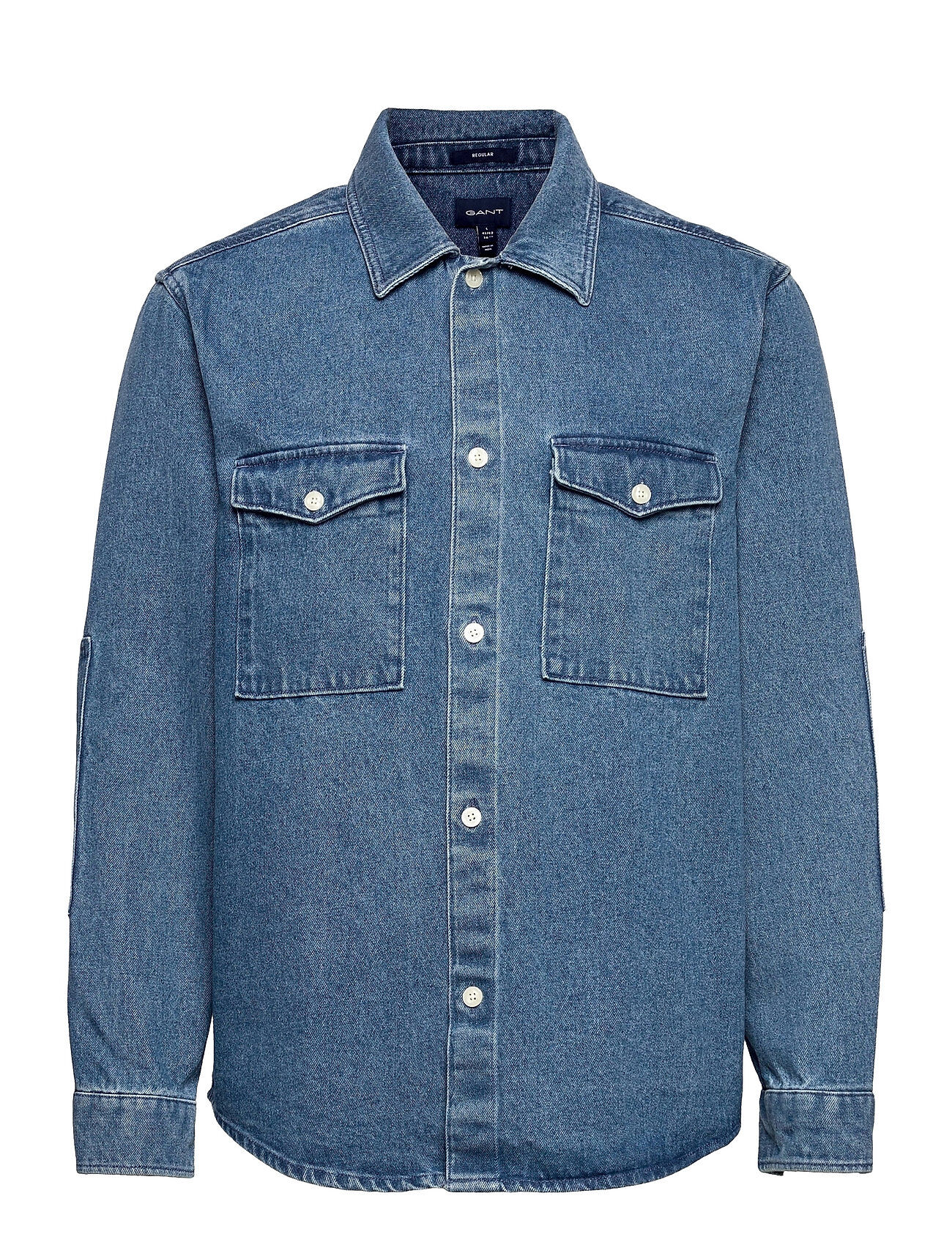 GANT 18. D2. Reg Denim Shirt Town Skjorte Uformell Blå GANT