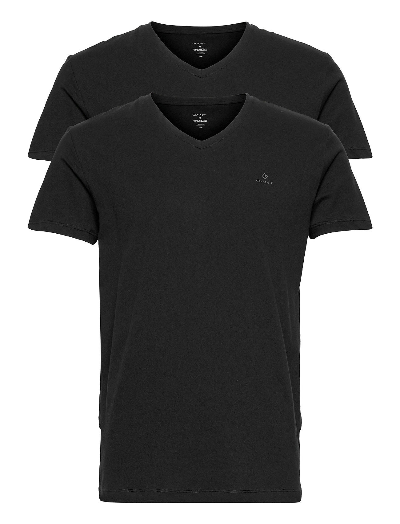 GANT V-Neck T-Shirt 2-Pack T-shirts Short-sleeved Svart GANT